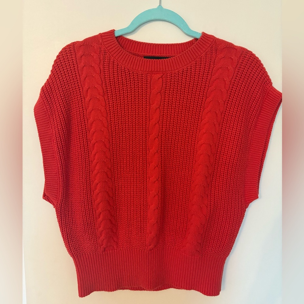 Broadway Red Knit Sweater Vest